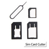 SIM Card Cutter & Adapter Set with Eject Pin - Precision Cutting Tool for Standard, Micro, and Nano SIMs