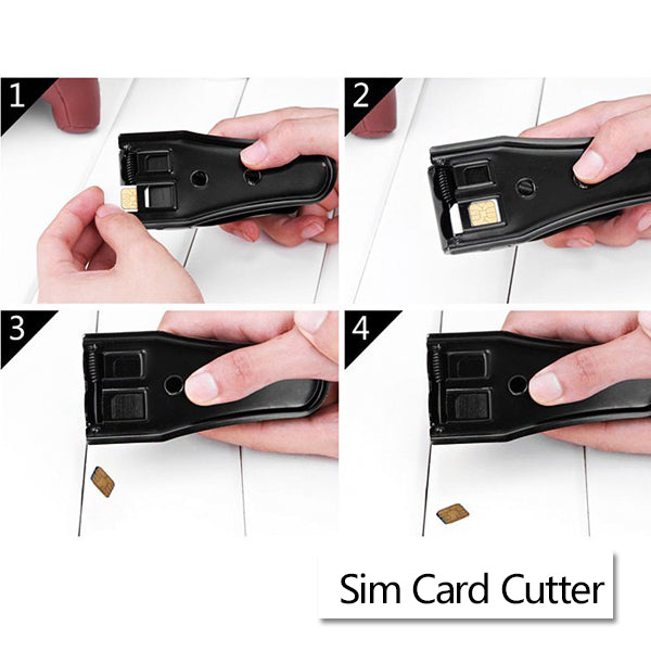 SIM Card Cutter & Adapter Set with Eject Pin - Precision Cutting Tool for Standard, Micro, and Nano SIMs