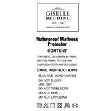 Queen Size Bamboo Mattress Protector - Waterproof and Hypoallergenic by Giselle Bedding