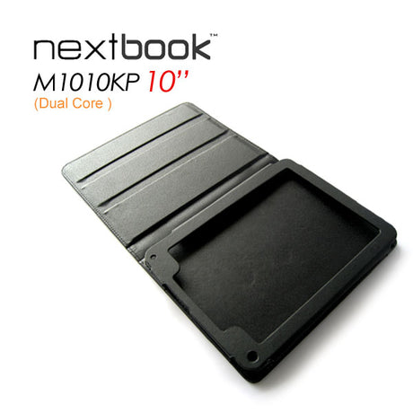 Premium Leather Stand Case for Nextbook M1010KP Tablets - Black