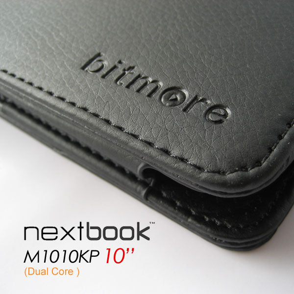 Premium Leather Stand Case for Nextbook M1010KP Tablets - Black