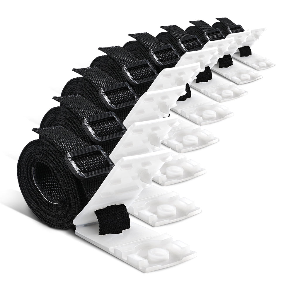 AquaBuddy Universal Pool Cover Roller Strap Kit - 8-Piece Set for Solar Protection