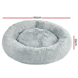 i.Pet Extra Large Light Grey Pet Bed for Dogs and Cats - 110cm Comfort Zone