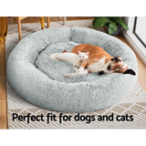 i.Pet Extra Large Light Grey Pet Bed for Dogs and Cats - 110cm Comfort Zone