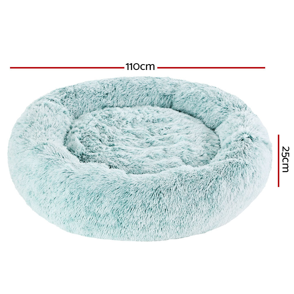 Teal Extra Large Calming Pet Bed for Dogs and Cats - Comfy, Washable, and Non-Slip Design