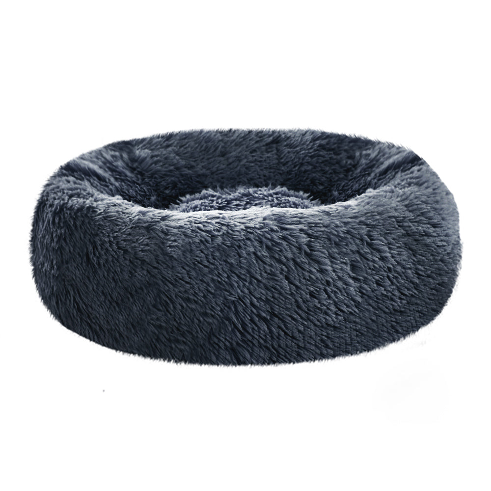 Cozy Cave Calming Pet Bed for Dogs and Cats - Small 60cm Dark Grey, Washable & Non-Slip