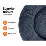 Cozy Cave Calming Pet Bed for Dogs and Cats - Small 60cm Dark Grey, Washable & Non-Slip - 45-Degree Angle