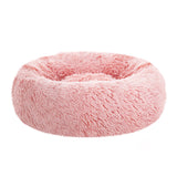 Cozy Pink Calming Cave Pet Bed for Small Dogs and Cats - Washable 60cm