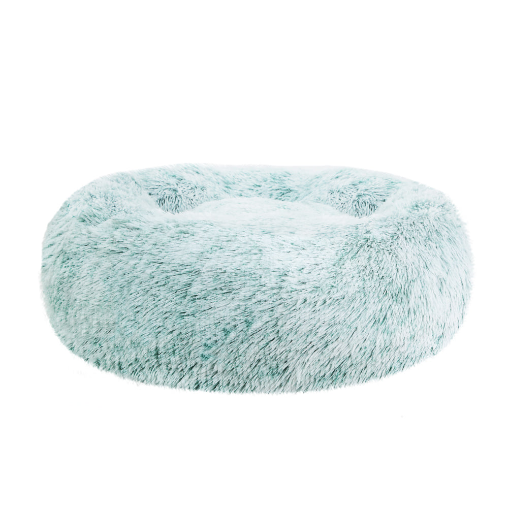 Teal Calming Pet Bed for Dogs and Cats - Small 60cm Washable Cave Design