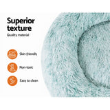 Teal Calming Pet Bed for Dogs and Cats - Small 60cm Washable Cave Design