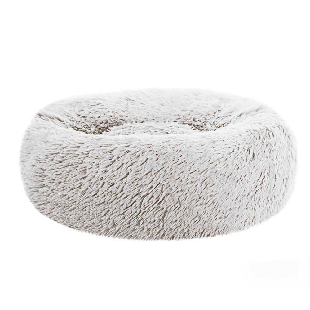 Cozy Cave Pet Bed for Dogs and Cats – Small 60cm White Washable Calming Bed