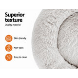 Cozy Cave Pet Bed for Dogs and Cats – Small 60cm White Washable Calming Bed