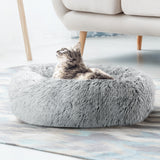 Calming Cave Pet Bed for Dogs and Cats - Medium 75cm Charcoal, Washable & Comfy Design