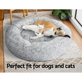 Cozy Charcoal Large Pet Bed for Dogs and Cats - 90cm