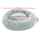 Light Grey Large i.Pet Pet Bed for Dogs and Cats - 90cm Comfort Design - Side View