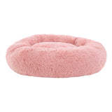 Cozy Pink Large Pet Bed for Dogs and Cats - 90cm - Front View