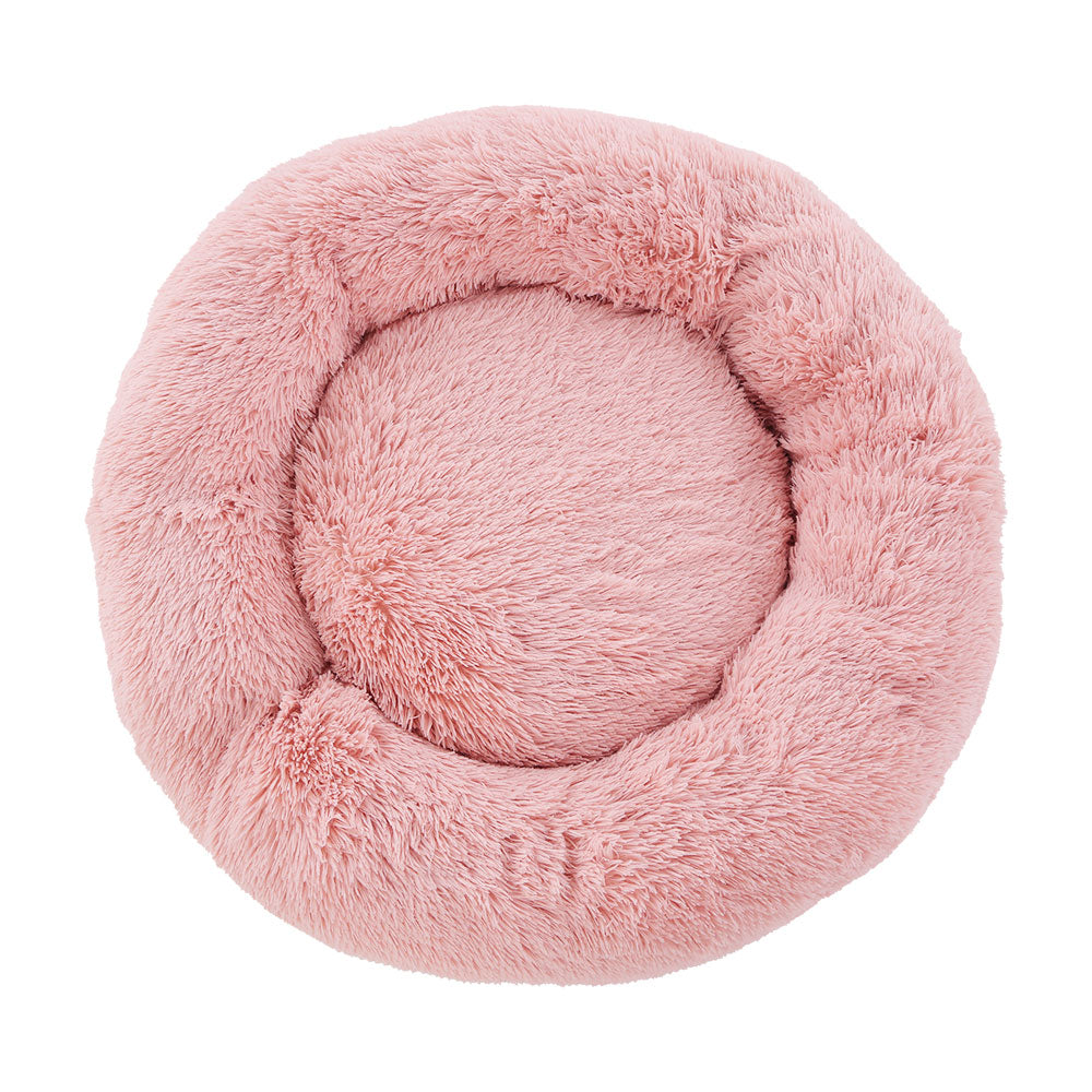 Cozy Pink Large Pet Bed for Dogs and Cats - 90cm