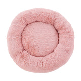 Cozy Pink Large Pet Bed for Dogs and Cats - 90cm - Top-Down View