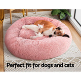 Cozy Pink Large Pet Bed for Dogs and Cats - 90cm