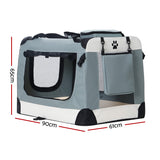 i.Pet Travel Soft Crate for Dogs and Cats - Large Portable Kennel with Foldable Design