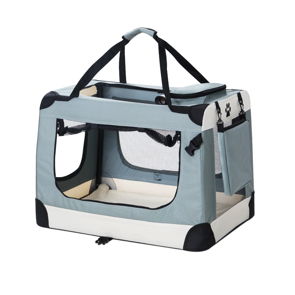 i.Pet Large Soft-Sided Pet Travel Carrier for Dogs and Cats - Foldable and Portable Kennel