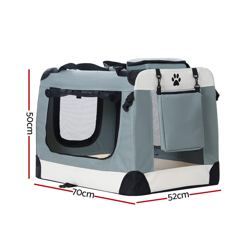 i.Pet Large Soft-Sided Pet Travel Carrier for Dogs and Cats - Foldable and Portable Kennel