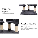 Multi-Level Cat Tree Tower with Scratching Posts and Cozy Condo for Feline Fun - 120cm Dark Grey - Extra Image