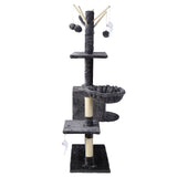 Feline Paradise 140cm Cat Tree with Scratching Post, Condo House, and Plush Furniture - 45-Degree Angle