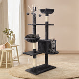 Feline Paradise 140cm Cat Tree with Scratching Post, Condo House, and Plush Furniture