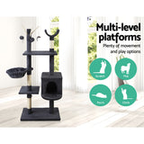 Feline Paradise 140cm Cat Tree with Scratching Post, Condo House, and Plush Furniture - Extra Image