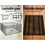 24" 8-Panel Versatile Pet Playpen for Dogs and Small Animals - Durable Exercise Enclosure and Fence