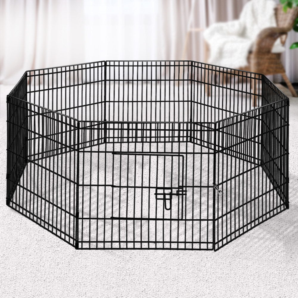 24" 8-Panel Versatile Pet Playpen for Dogs and Small Animals - Durable Exercise Enclosure and Fence