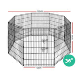 Versatile 36" 8-Panel Pet Playpen - Indoor/Outdoor Exercise Enclosure for Dogs and Small Animals