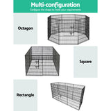 Versatile 36" 8-Panel Pet Playpen - Indoor/Outdoor Exercise Enclosure for Dogs and Small Animals