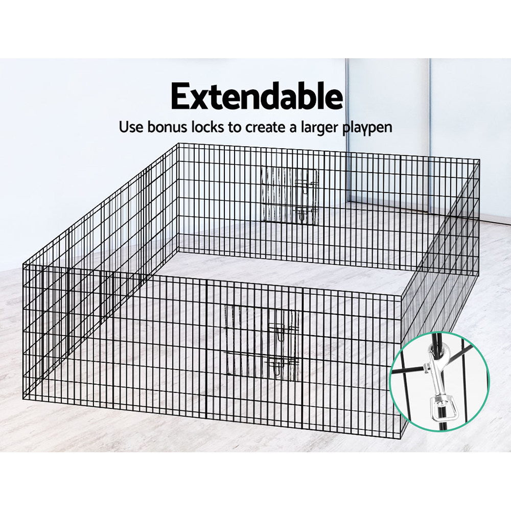 Versatile 36" 8-Panel Pet Playpen - Indoor/Outdoor Exercise Enclosure for Dogs and Small Animals