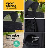 i.Pet 3-in-1 Foldable Dog Stroller Carrier and Car Seat - Medium Size Black