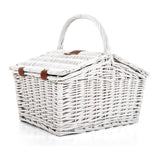 Stylish Insulated Picnic Basket for Two with Blanket and Complete Dining Set