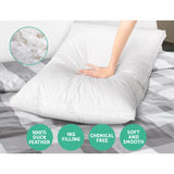 Premium Duck Feather Down Twin Pillows for Unmatched Sleeping Bliss