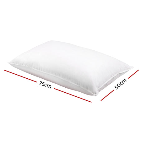 Deluxe Goose Feather & Down Pillow Duo for Supreme Sleep Comfort