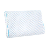 Giselle Gel-Infused Memory Foam Contour Pillow with Cooling Ice Silk Cover for Optimal Cervical Support