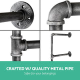 Rustic Industrial DIY Metal Pipe Shelf Brackets for Ceiling or Floor Mounting