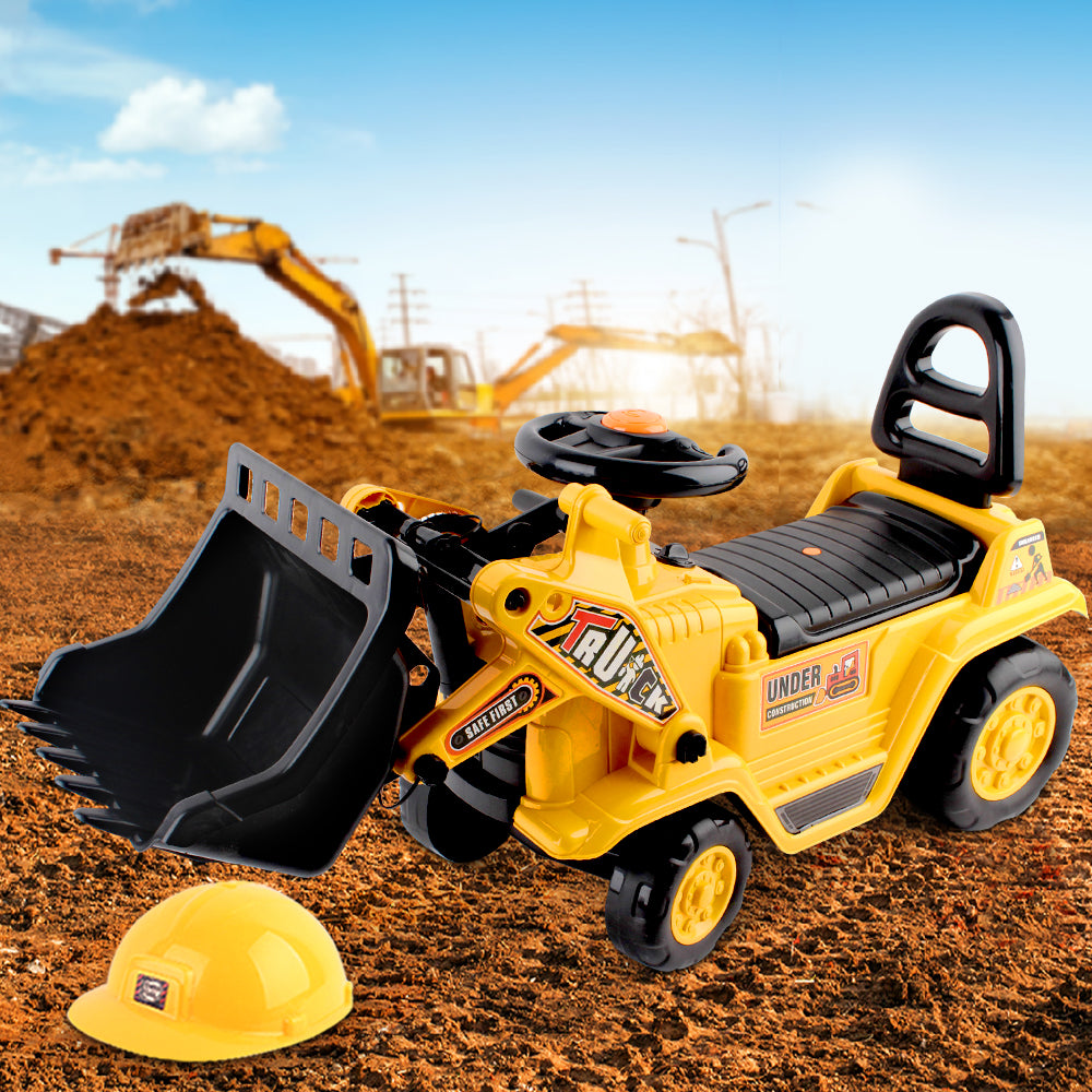 Kids Yellow Ride-On Bulldozer Toy - Fun Construction Vehicle