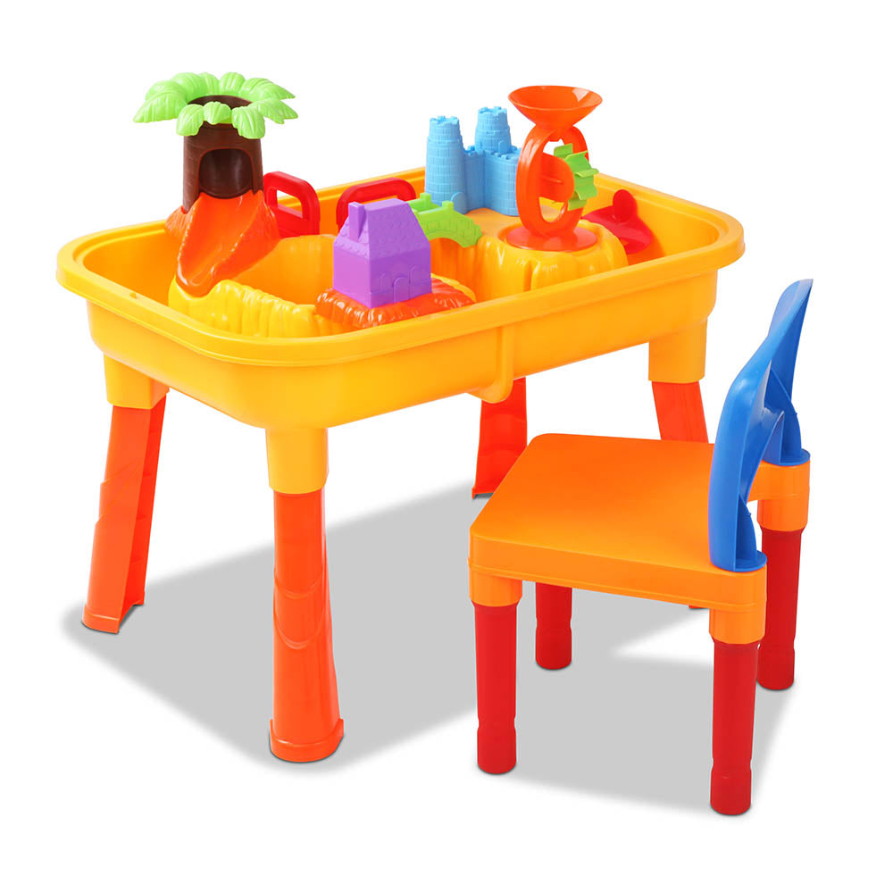 Colorful 2-in-1 Sand and Water Play Table Set for Kids