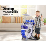 Blue 8-Piece Kids Drum Set for Little Musicians