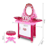 Princess Vanity Playset - 30 Piece Kids Makeup Dresser in Pink