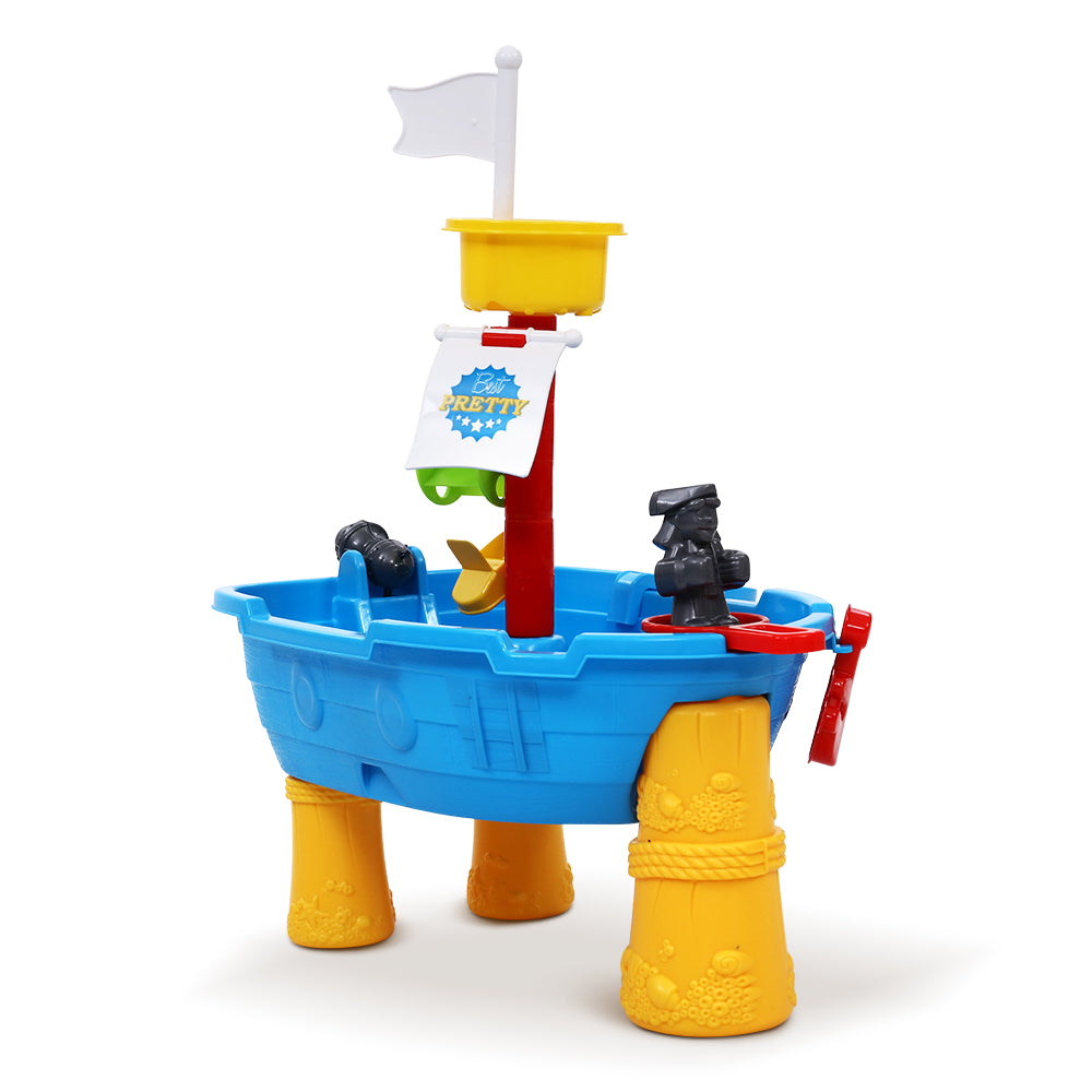 Keezi Children's Pirate Ship Sand and Water Play Table for Outdoor Fun