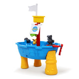 Keezi Children's Pirate Ship Sand and Water Play Table for Outdoor Fun - Side View