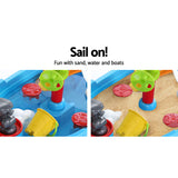 Keezi Children's Pirate Ship Sand and Water Play Table for Outdoor Fun - Top-Down View