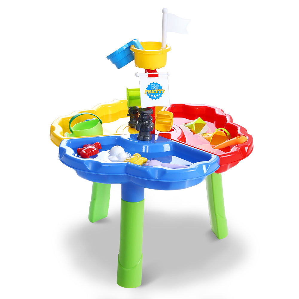 Keezi Kids Outdoor Sand and Water Play Table with Bath Toy Accessories