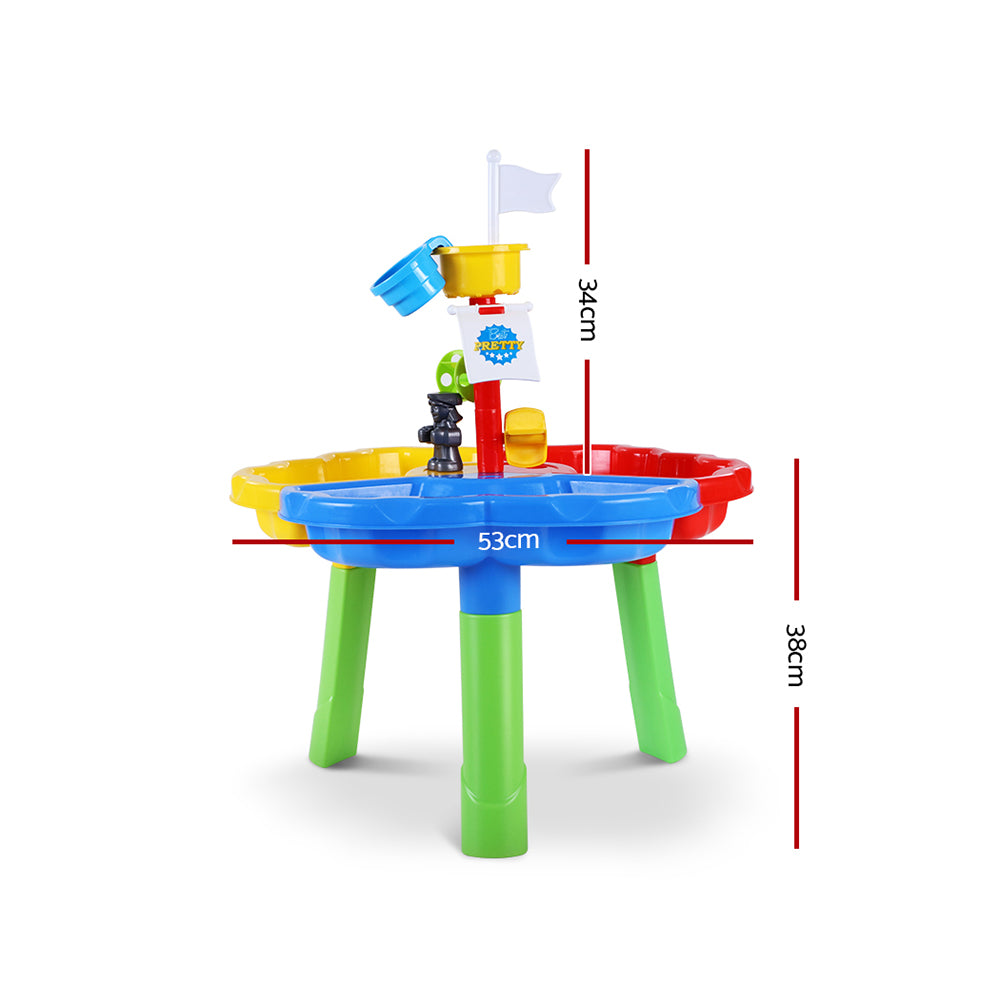 Keezi Kids Outdoor Sand and Water Play Table with Bath Toy Accessories